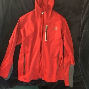 red north face jacket
